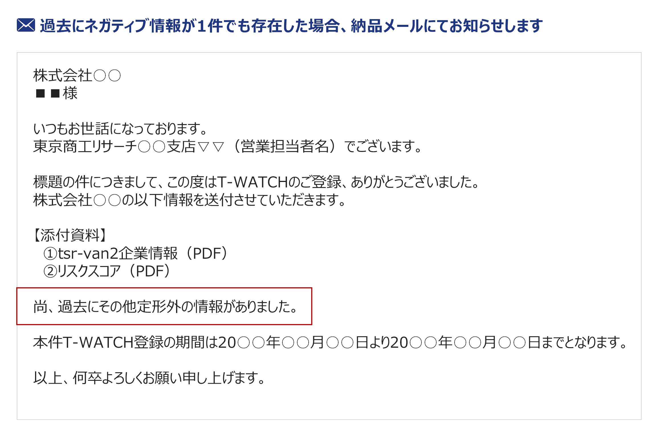 信用情報過去履歴チェックサンプル