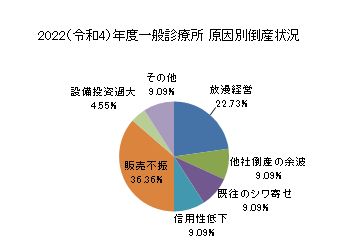 2022（令和4）年度　一般診療所　原因別倒産状況