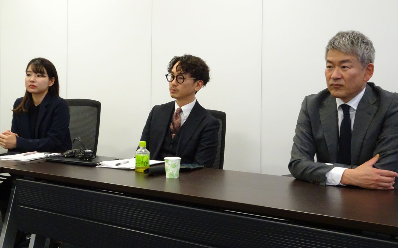 右から樂部長、赤澤氏、坂本氏