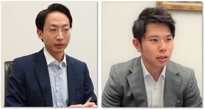 尾島調査役（左）と河原木副調査役