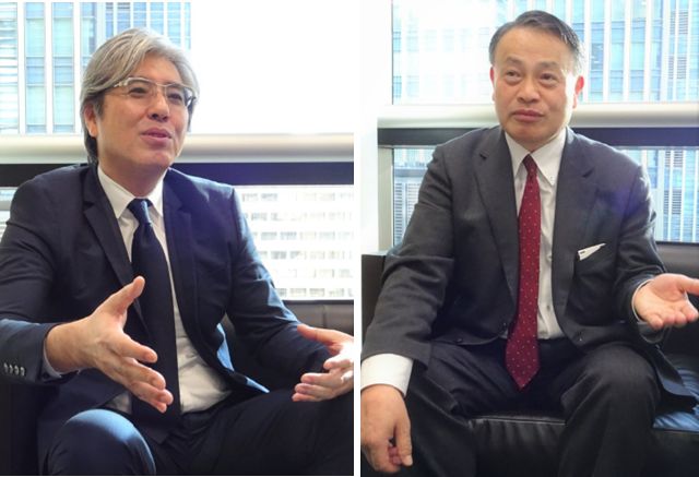 戸田社長(左)、橋本社長 戸田社長(左)、橋本社長