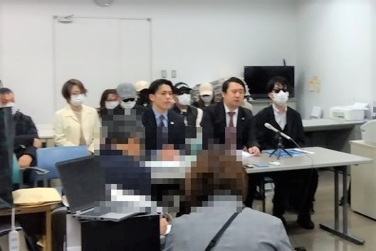 クリアースカイの債権者が会見(TSR撮影) クリアースカイの債権者が会見(TSR撮影)