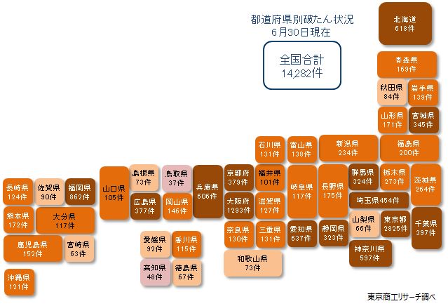 都道府県別破たん状況