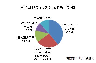 新型コロナウイルスによる影響　要因別